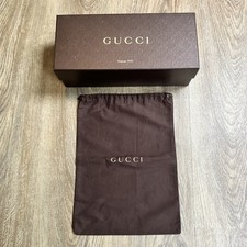 Authentic Gucci Brown Shoe Box 32 x 14 x 11cm With Brown Dust Bag 34 x 24cm 