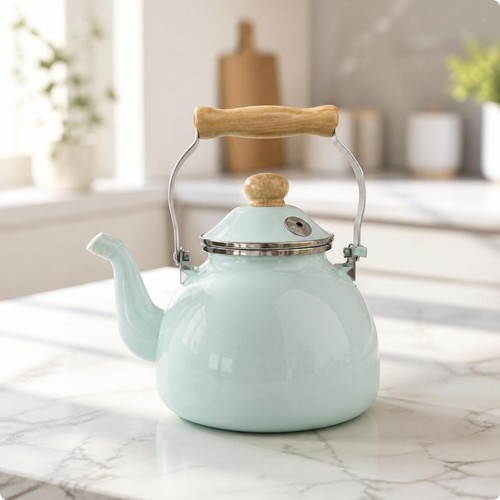 Enamel kettle with whistle - kettle,