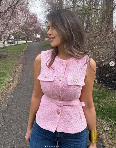 Zara pink textured waistcoat - zara,