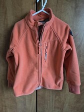 Polarn O.Pyret Orange Fleece Jacket for (Up To 104cm) Windproof, Water-Resistant