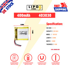 ⚡ 3.7V 403030 400mAh LiPo
