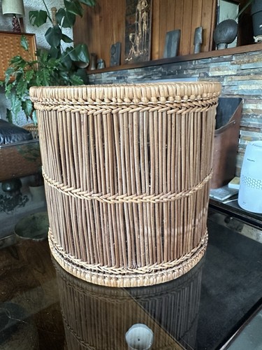 Vintage 1970s wicker cane - wicker,