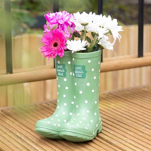 Light green welly - welly, ceramic