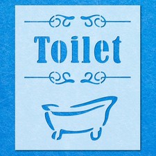 Vintage Toilet Bathroom Sign