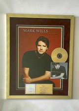 RIAA Official Gold Sales Award Mark Wills "Wish You Were Here" RIAA 1074530 WMUS