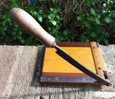 Small Vintage Paper Cutting Guillotine - Possibly For Photos - Serviced