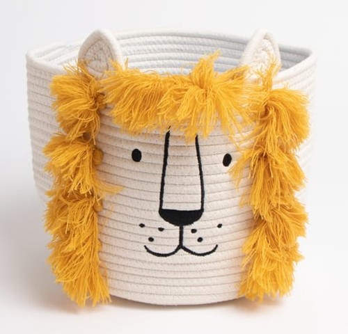 Lion storage rope basket bin - rope,