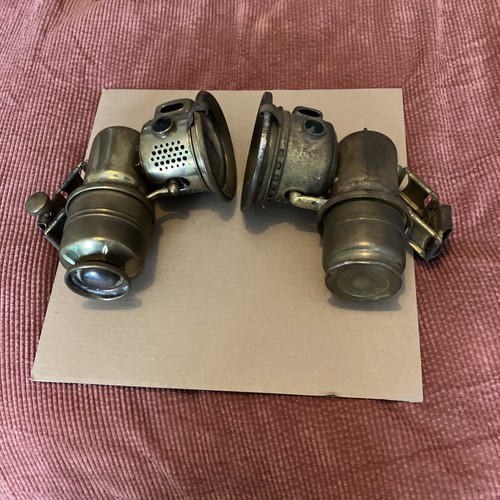 Vintage carbide cycle - x2, lamps