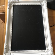 Framed chalk board - white, 40cm W x 56cm length