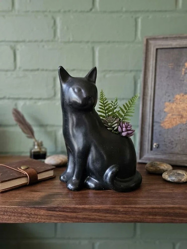 Vintage matte black ceramic - black,