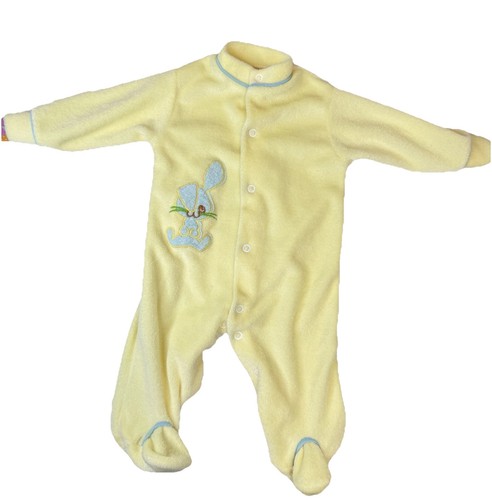 Vintage baby yellow footed - vintage, baby,