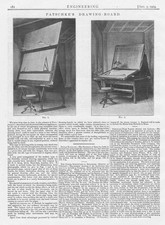 Patschke's Drawing Board - Antique Engineering Print 1904
