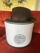 Lock Co Fairbanks Beaver Felt Trilby 7 ⅜ 60 Brown Boxed Immaculate Free Post UK 