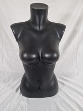 Womens Half Upper Body Mannequin Black Plastic