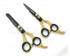 Professional Pet Dog Grooming Cutting & Thinning Scissors SET J2 Titanium 6.5"