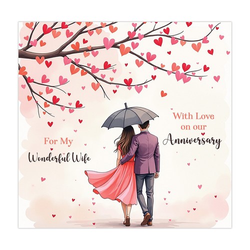 Anniversary card for wife from - wife,