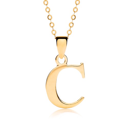 9ct gold initial pendant - 9ct,