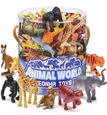 60 Pcs Mini Zoo Animal Safari