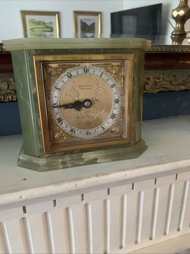 Onyx marble mantel clock - marble,