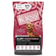 Burns Alert Chicken & Brown Rice Adult Senior Dry Dog Food Vat Free 12kg Damaged