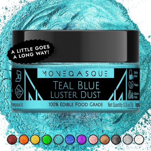 Monégasque teal blue edible - teal,