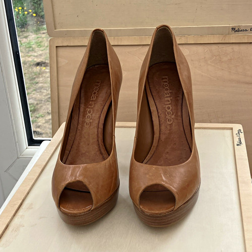Moda pelle brown leather - in,