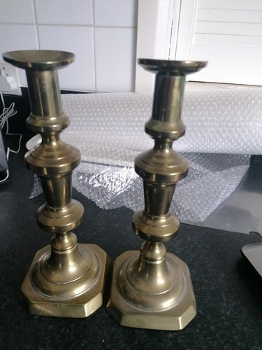 Pair victorian style brass - pair,