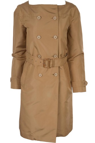 Prada beige silk trench coat - silk,