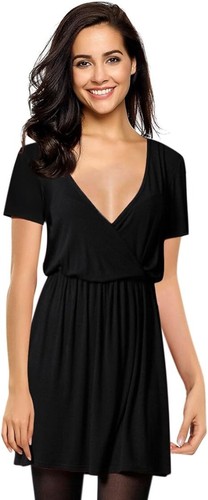Womens dress black v - uk, 10
