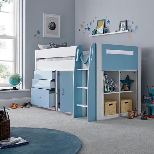 Lacy blue storage - blue, mid