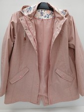 Womens Lightweight Coat With Hood Size 20 Cotton Feel Pink Mix by Nutmeg P2P 24"