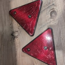 Pair of Warning Triangle Reflective Reflectors  for Trailers 