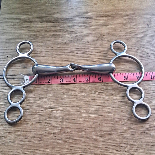 Stainless steel horse gag bit - steel,