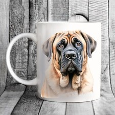 Pet Dog Mug, watercolour English Mastiff - Ideal Gift