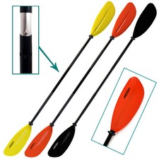 Conwy Kayak Canoe Paddle Red Black Yellow 2 Piece Asymmetrical Float Aluminium