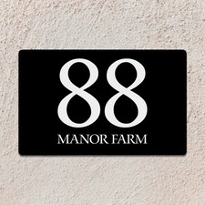 House Number Plaque Floating