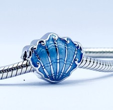 Blue Sea Shell Charm Bead