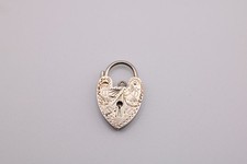 Silver heart shaped chased