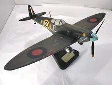 1940 Spitfire Wooden Desktop Display Model Aircraft & Stand See Descrip