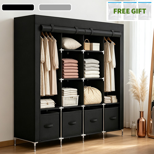 Fabric canvas wardrobe with - fabric,
