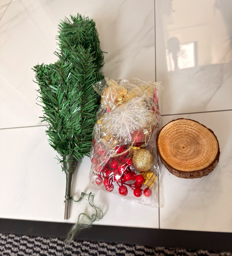Green artificial christmas - artificial,