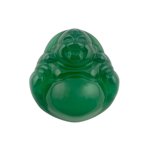 Green jade buddah carved - green,
