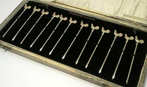 Antique sterling silver - 12,