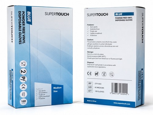100 disposable gloves blue - gloves,