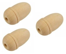 3 x SMALL WOODEN ACORN LIGHT PULL CORD End Roman Blind Cloakroom Toilet Hang UK