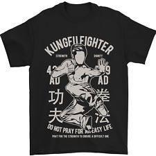 Kung Fu Fighter Mixed Martial Arts MMA Mens T-Shirt 100% Cotton