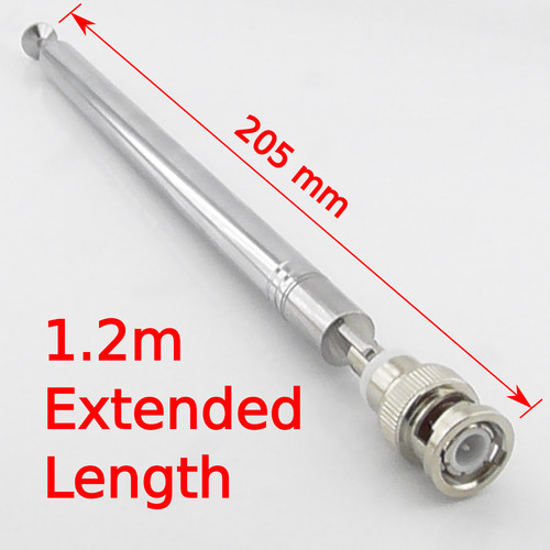 Bnc telescopic antenna - 1.2m,