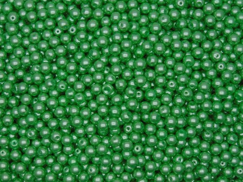 Glass pearl beads round - ❤,