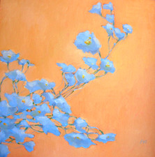 Blue Flowers Original Oil