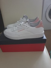 Reebok Classics Club C Clean Trainers Ladies White Size UK 6.5 EU 40 US 9